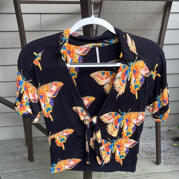 Free People Tops - Free People Black Blouse